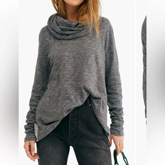 Free People Cowl Neck Long Sleeve - Picture 1 of 4